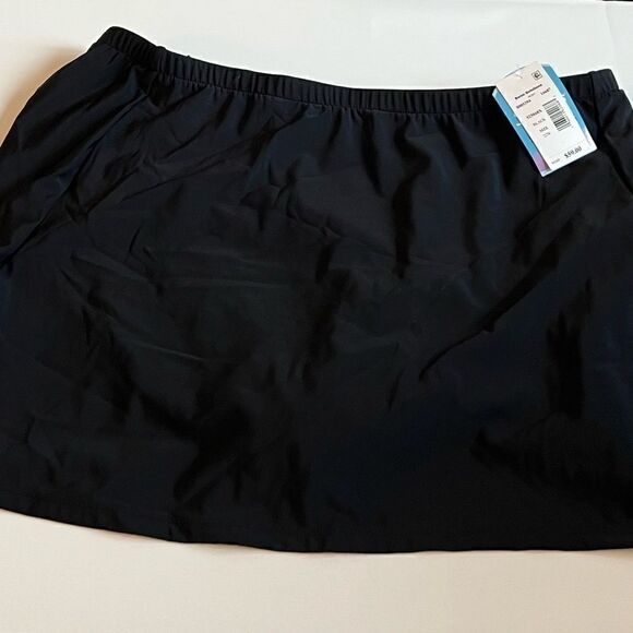 SWIM SOLUTIONS Plus Size Swim Skirt swimsuit black size 22W New - Picture 7 of 8